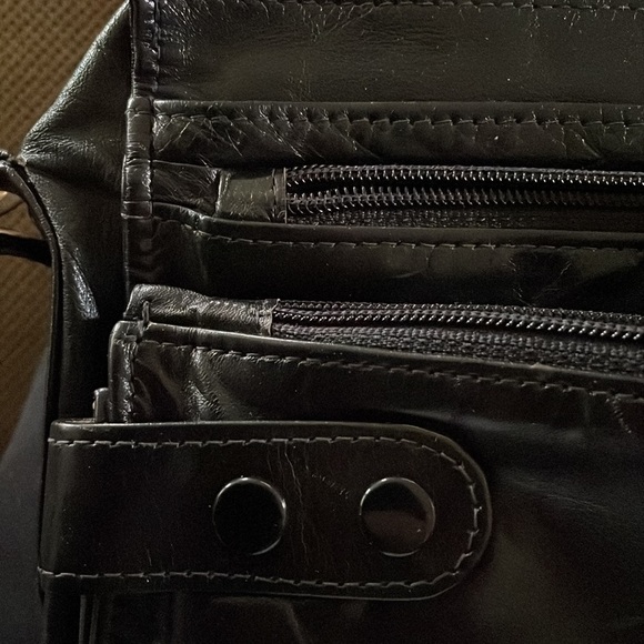 Nina Ricci Compartmental Crossbody Leather Bag Soft & Rich Flap Over Vintage - Picture 9 of 10